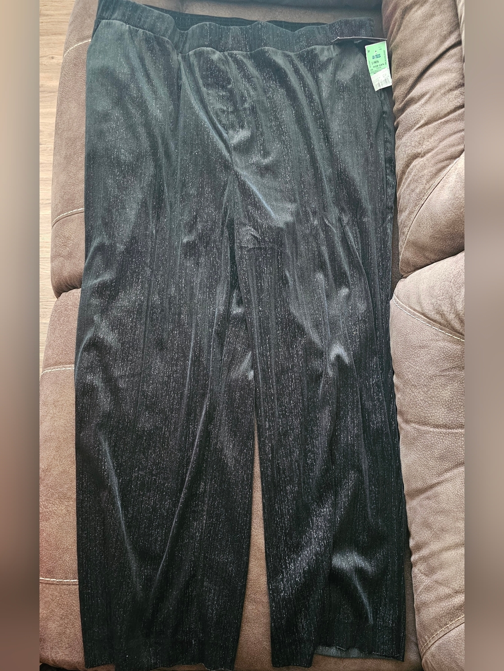 Black Men's Shiny Dress Pants